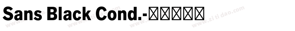 Sans Black Cond.字体转换